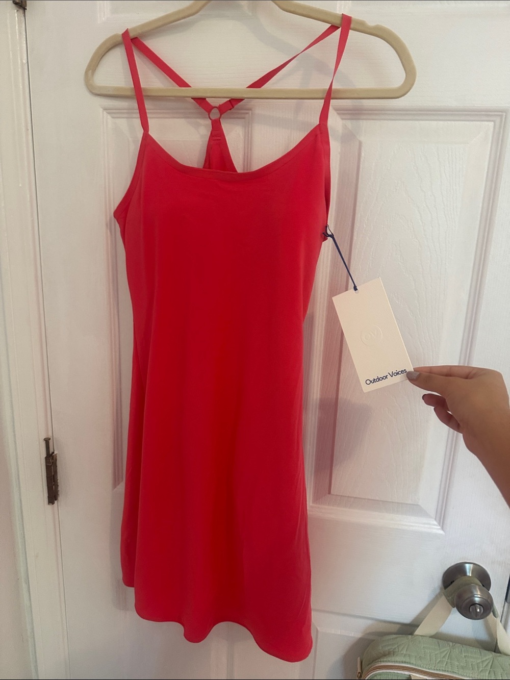 Outdoor Voices Bright Red Strappy Mini Dress